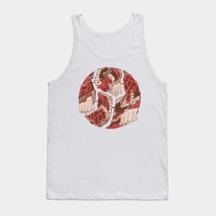 Pink Tan Circle of Connection Tank Top